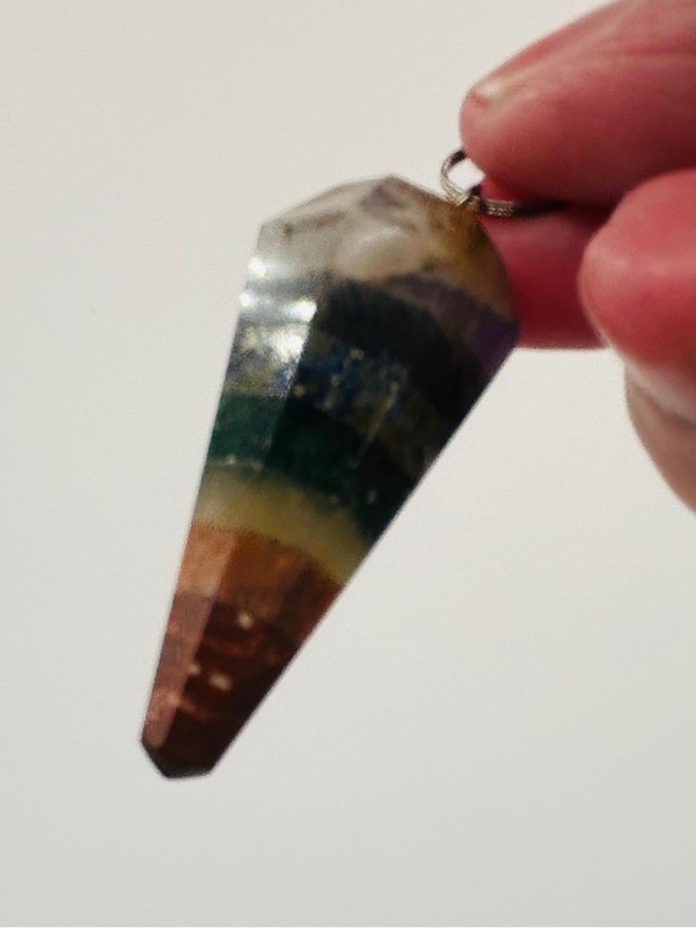 Two Multi-Color Chakra Point Pendulums - Picture 4 of 6